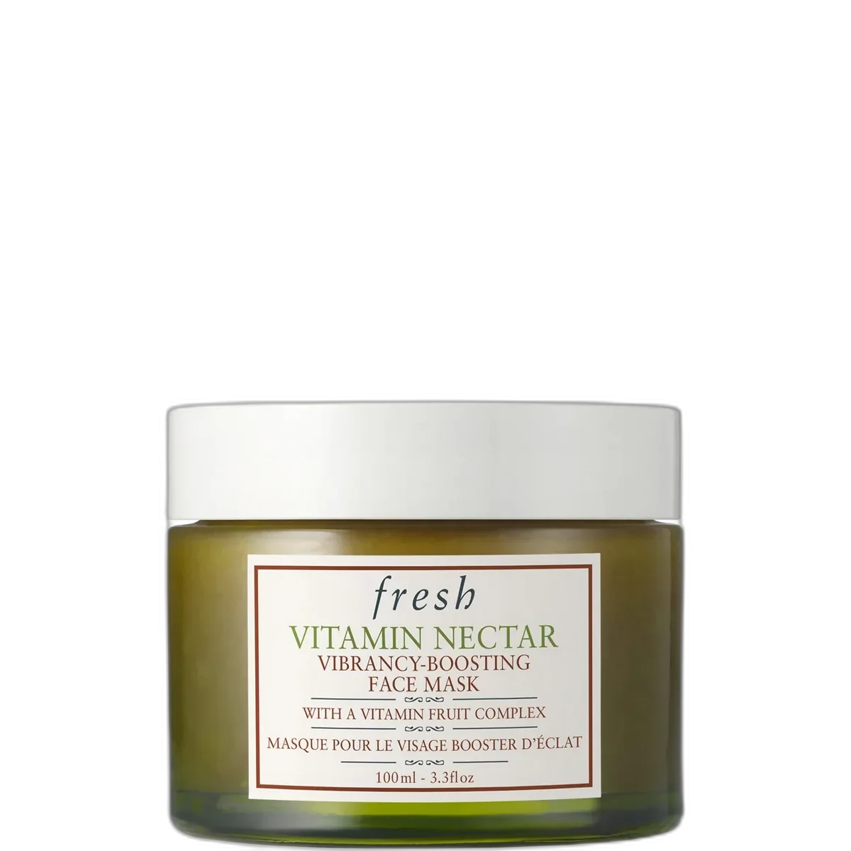 Fresh Vitamin Nectar Vibrancy-Boosting Face Mask in green-tinted glass jar