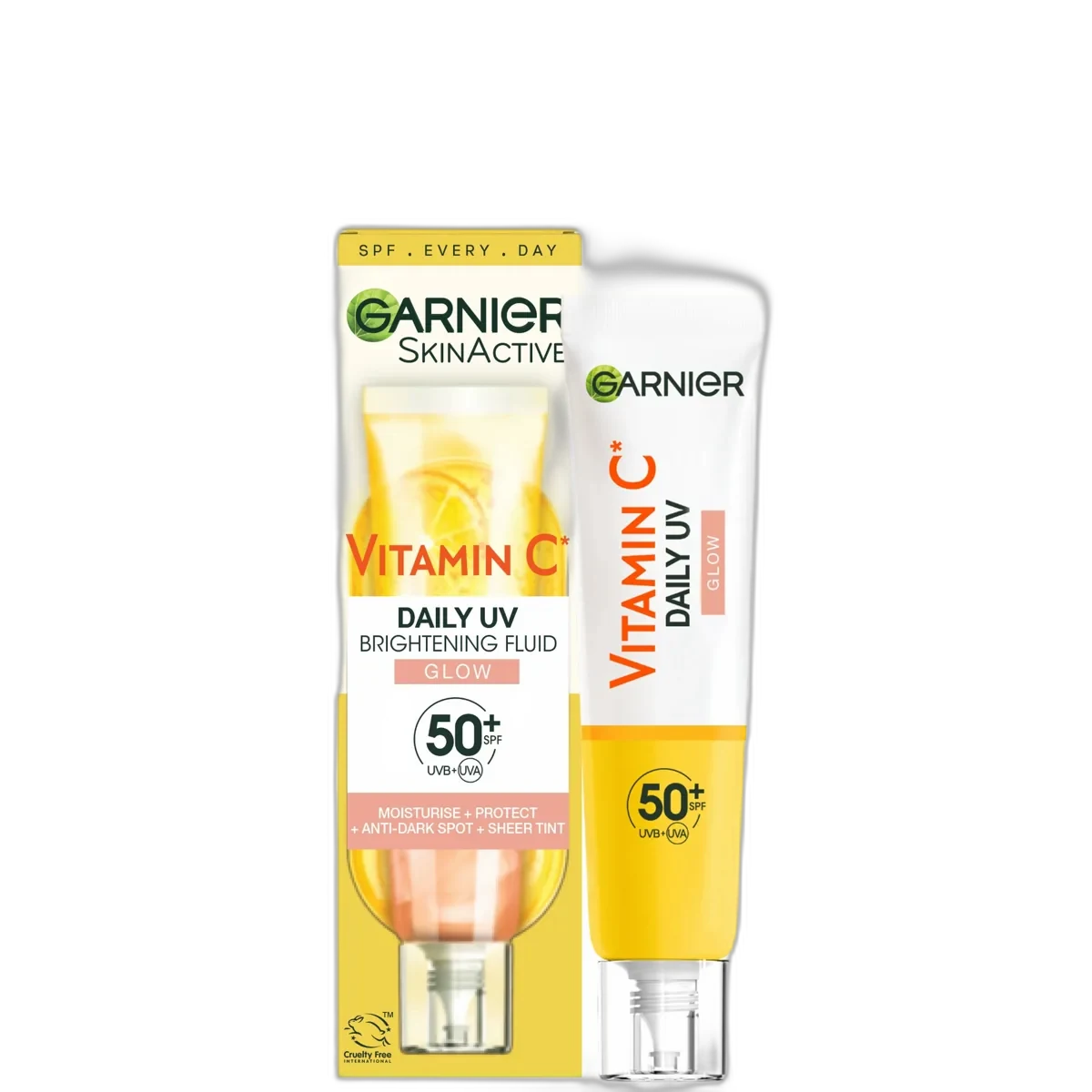 Garnier SkinActive Vitamin C Brightening Daily UV Fluid SPF 50 tube