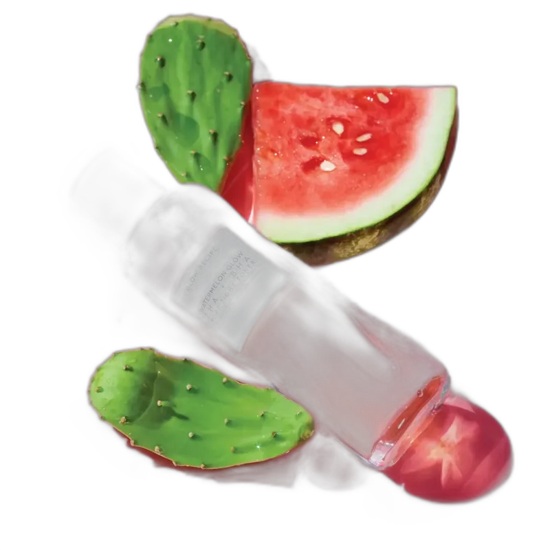 Glow Recipe Watermelon Glow PHA+BHA Pore-Tight Toner in pink glass bottle