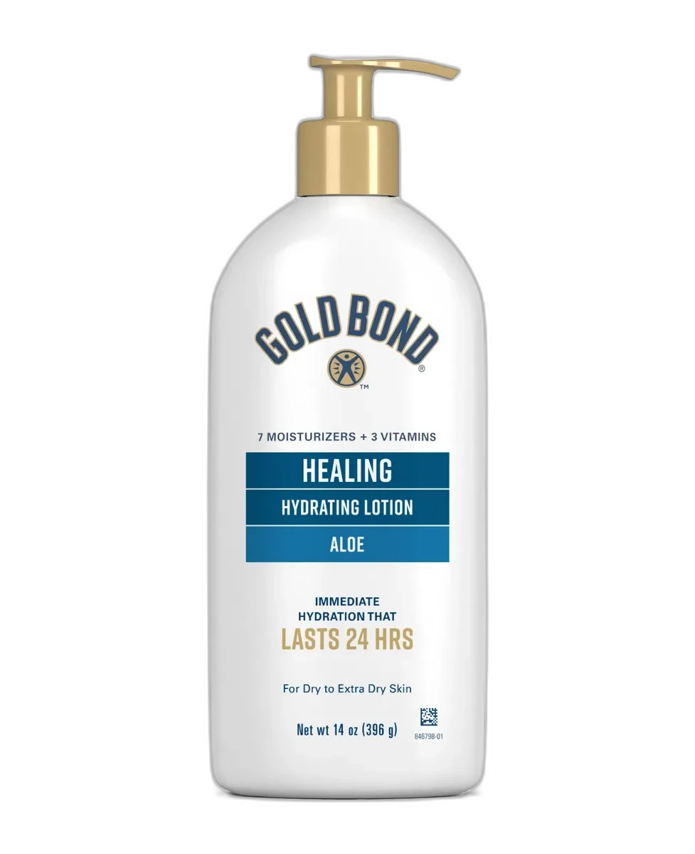 Gold Bond Ultimate Healing Skin Therapy Lotion 14 oz pump bottle with green and gold label