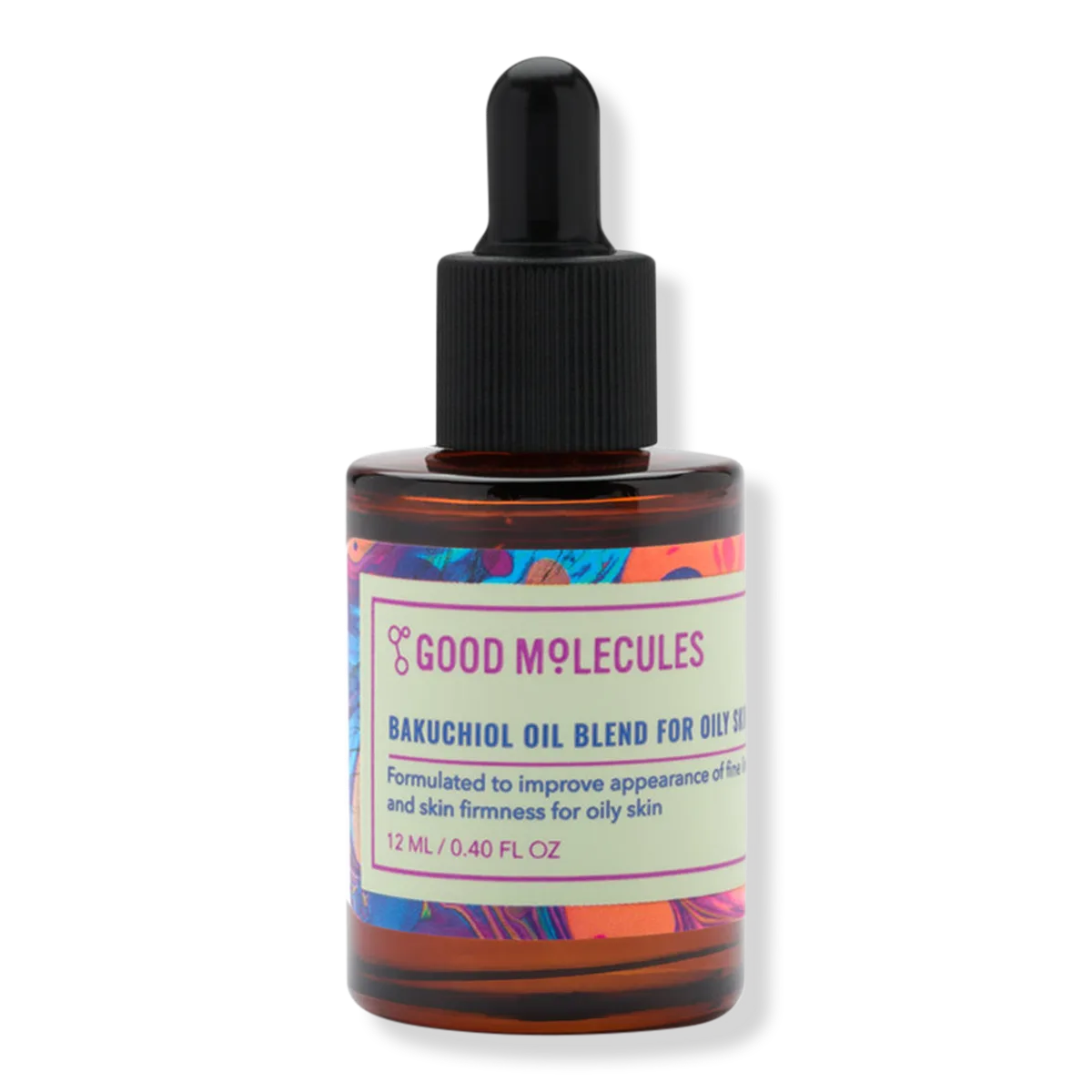 Good Molecules Bakuchiol Oil Blend for Oily Skin in a small glass dropper bottle with