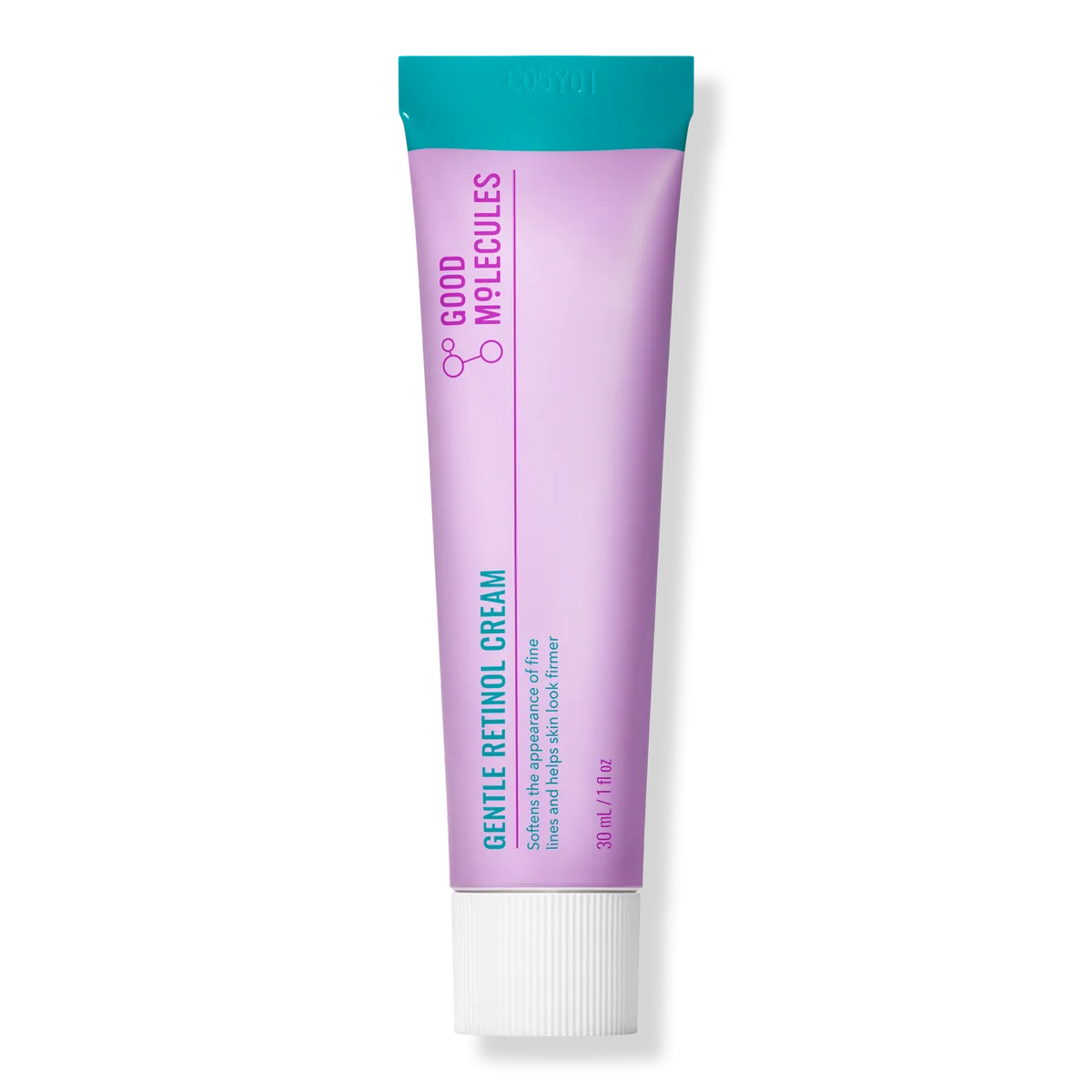 Good Molecules Gentle Retinol Cream in a white squeeze tube