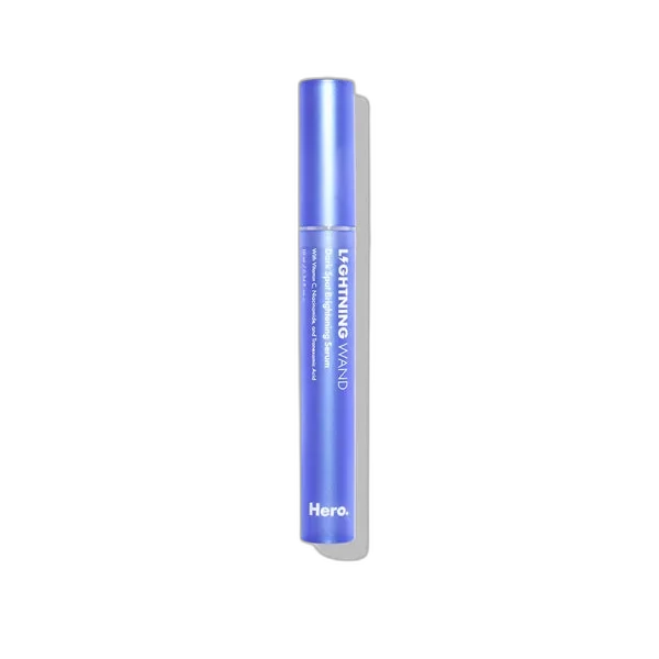 Hero Cosmetics Lightning Wand Dark Spot Brightening Serum with stainless steel rollerball applicator