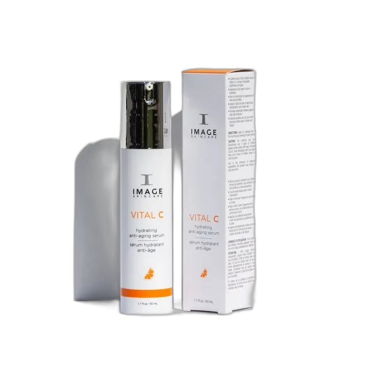 Image Skincare Vital C Hydrating Anti-Aging Serum bottle with teal and white packaging