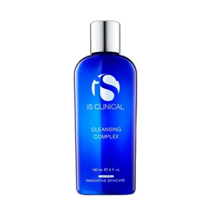 iS Clinical Cleansing Complex clear gel cleanser bottle with pump