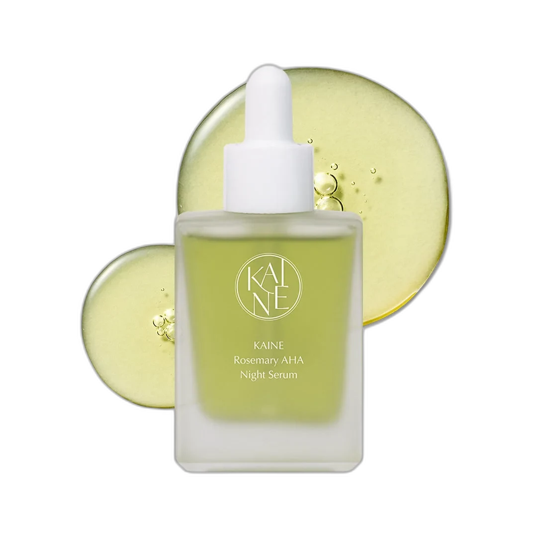 KAINE Rosemary AHA exfoliating treatment in a 30 ml white bottle
