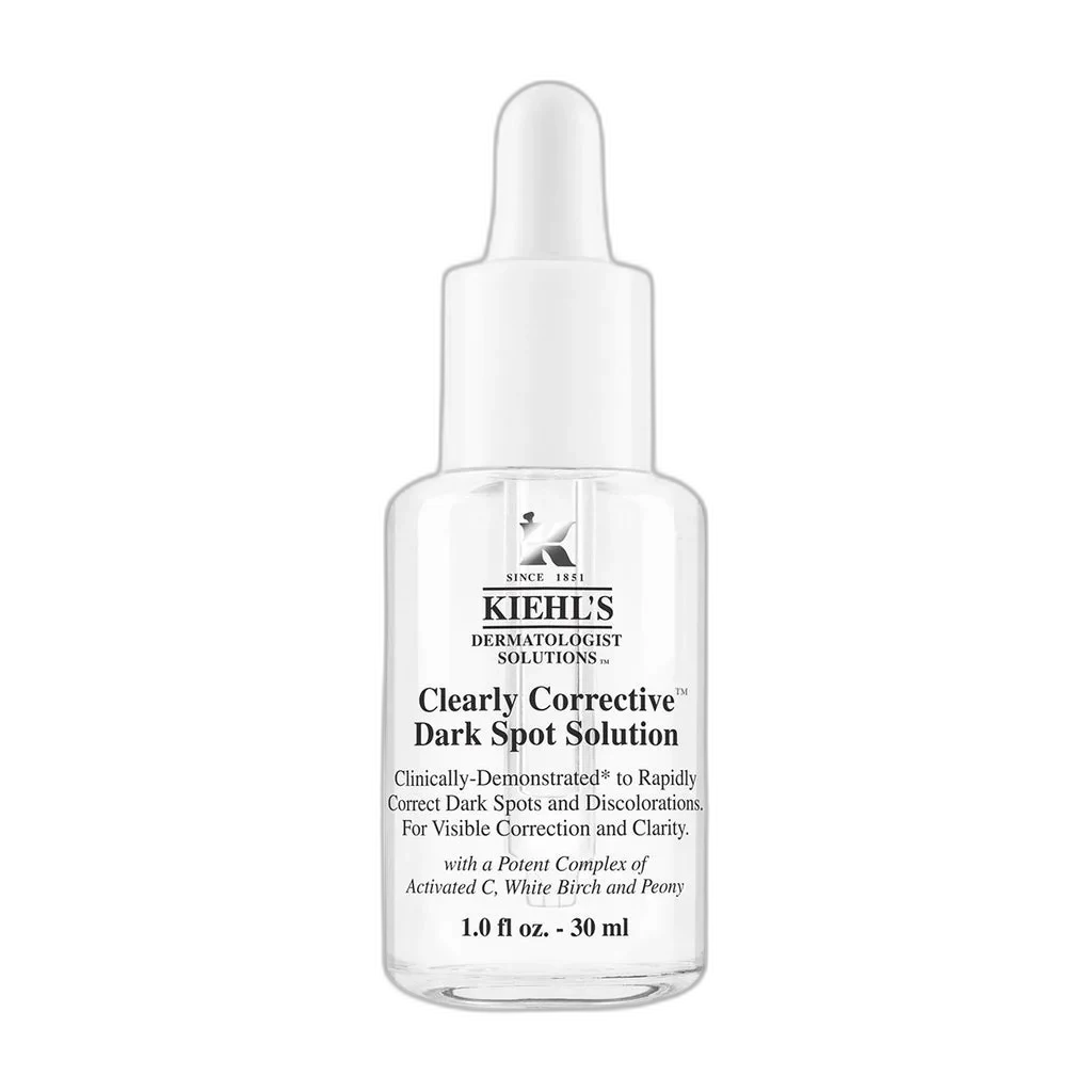 Kiehl's Clearly Corrective Dark Spot Correcting Serum bottle with pump dispenser
