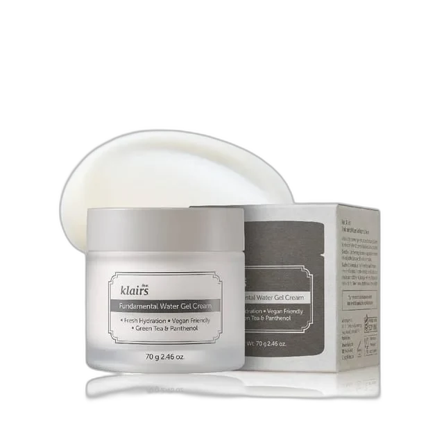 Dear, Klairs Fundamental Water Gel Cream glass jar