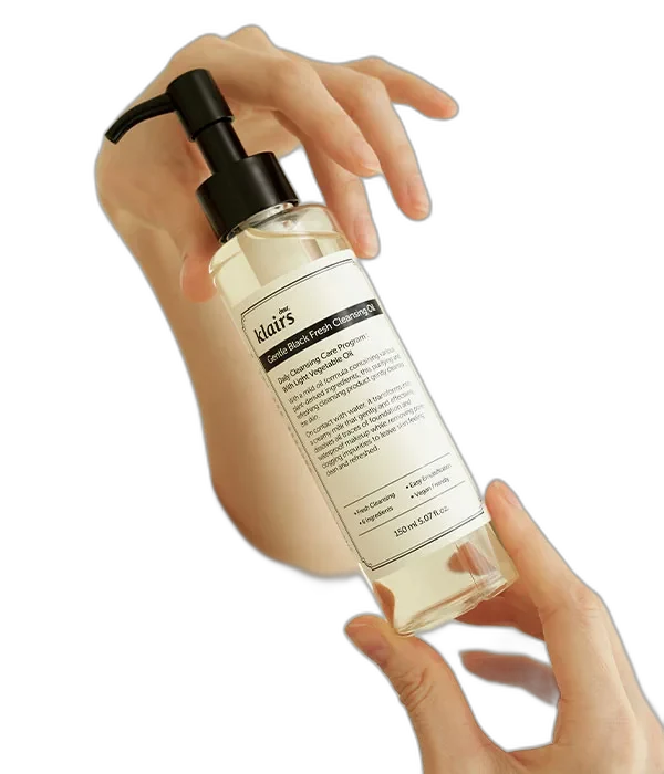 Klairs Gentle Black Fresh Cleansing Oil clear pump bottle 150ml