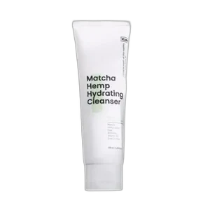 Krave Beauty Matcha Hemp Hydrating Cleanser green gel tube with matcha leaf branding