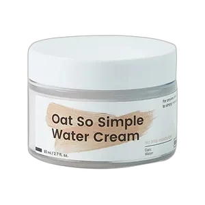 Krave Beauty Oat So Simple Water Cream jar with minimal green and white branding