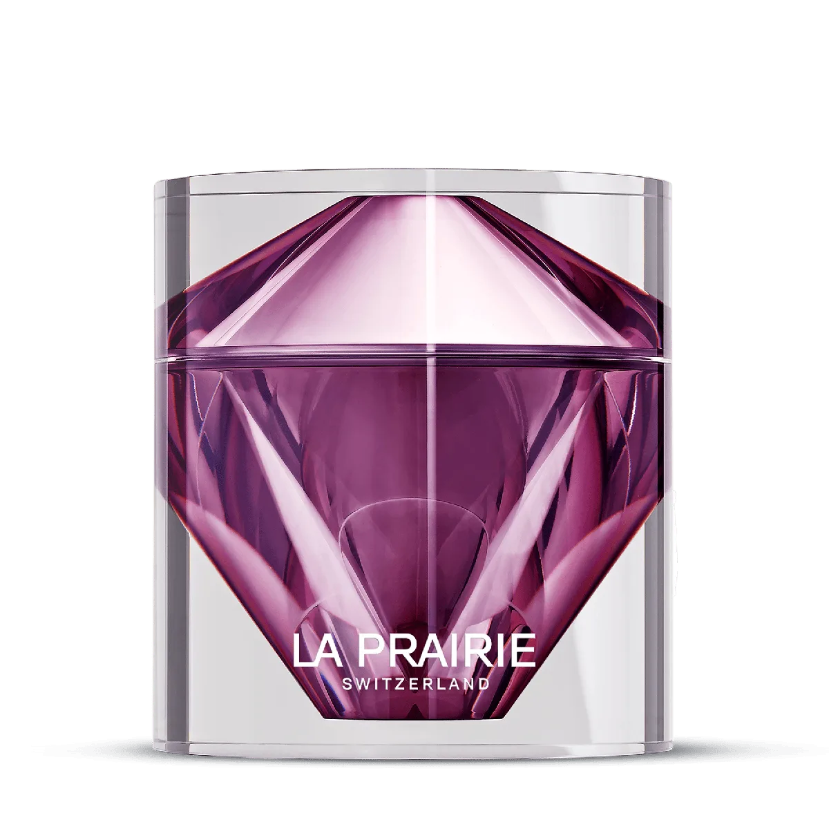 La Prairie Platinum Rare Haute-Rejuvenation Cream in sculptural platinum-toned jar