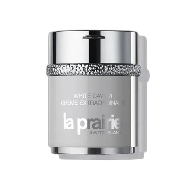 La Prairie White Caviar Crème Extraordinaire in white and silver jar