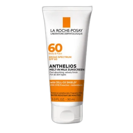 La Roche-Posay Anthelios Melt-In Milk Sunscreen SPF 60 white squeeze tube