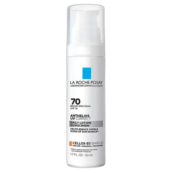 La Roche-Posay Anthelios UV Correct Daily Anti-Aging Face Sunscreen SPF 70 white tube
