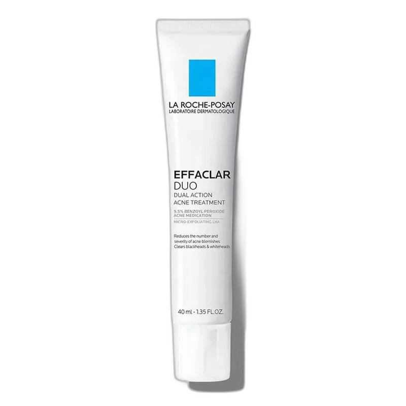 La Roche-Posay Effaclar Duo Dual Action Acne Treatment white tube