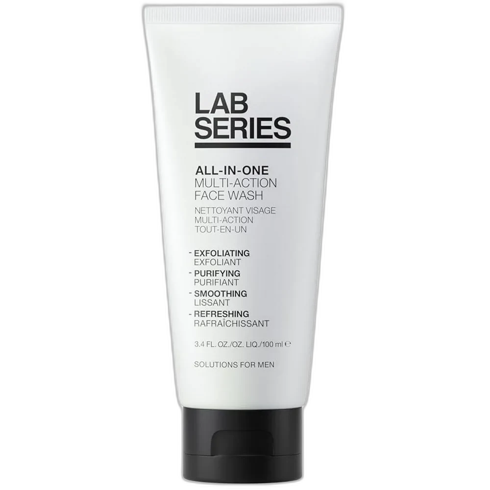 Lab Series All-In-One Multi-Action Face Wash in dark squeeze tube