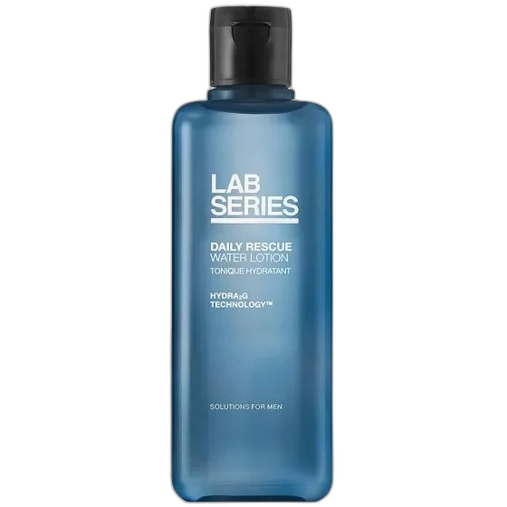 Lab Series Rescue Water Lotion hydrating toner in a tall dark bottle