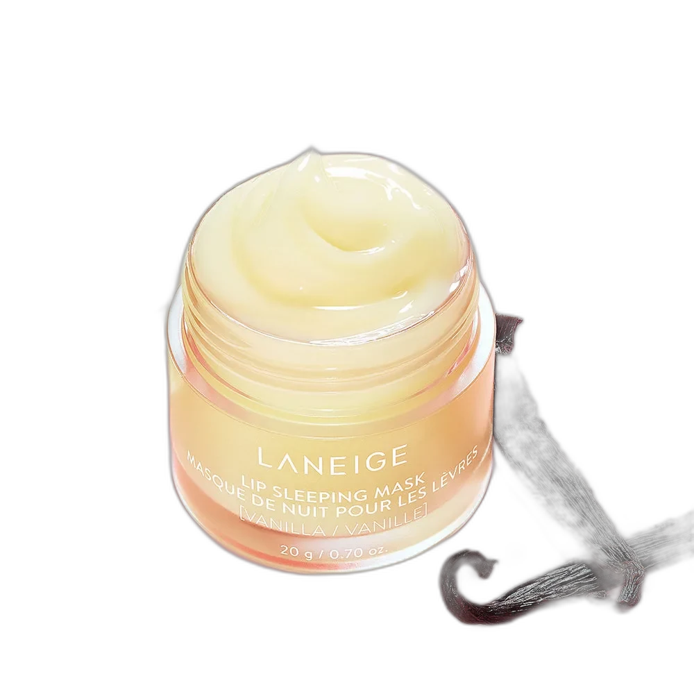 Laneige Lip Sleeping Mask Vanilla in a 20g yellow-labeled jar with lid