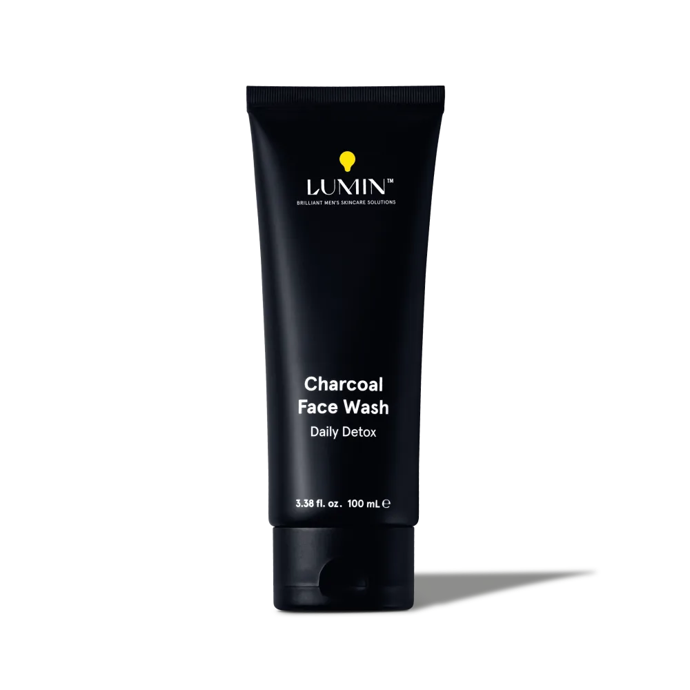 Lumin No-Nonsense Charcoal Cleanser in matte black squeeze tube packaging