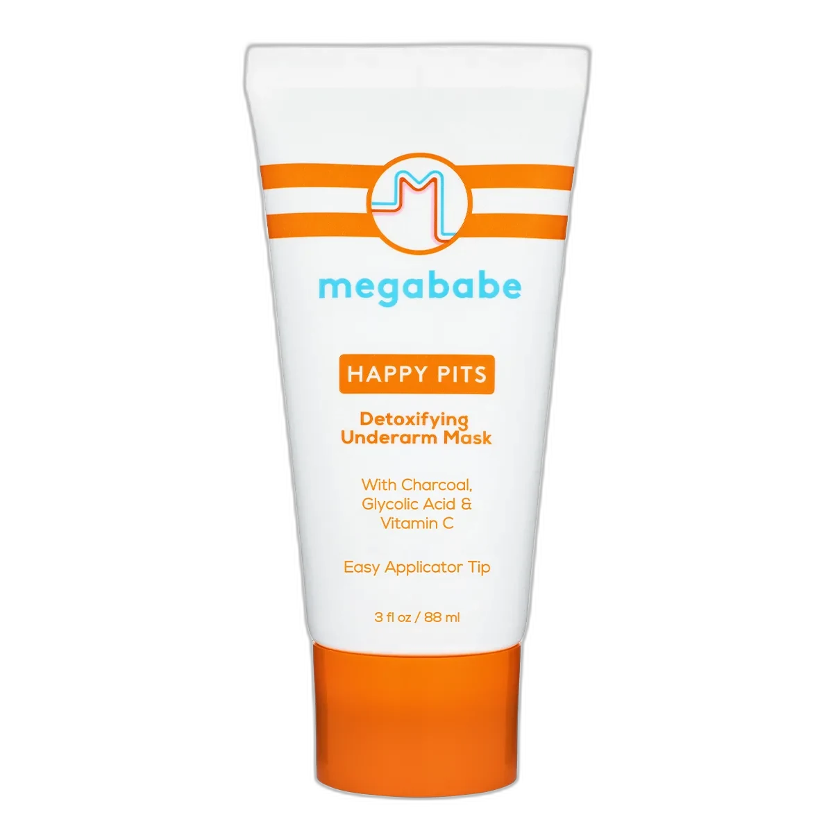 Megababe Happy Pits Underarm Mask tube with built-in applicator