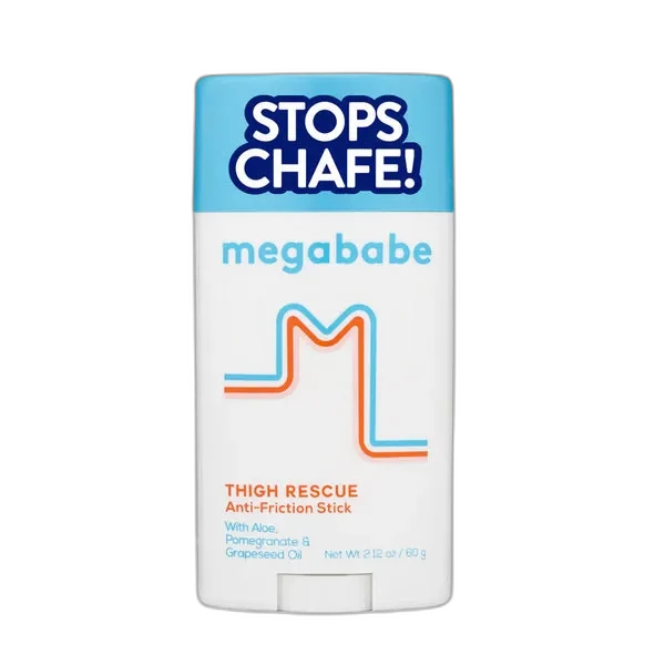 Megababe Thigh Rescue Anti-Friction Stick in branded packaging