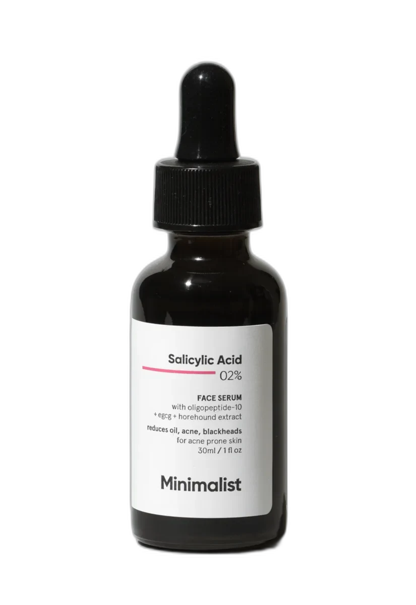 Minimalist 2% Salicylic Acid Face Serum 30ml amber glass dropper bottle