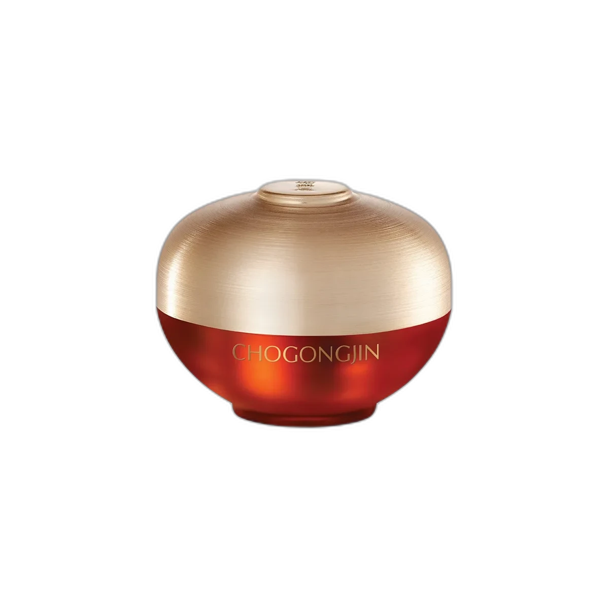 Missha Chogongjin Sosaeng Jinbon Eye Cream in an ornate gold-accented jar with traditional