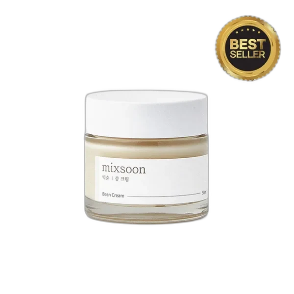 mixsoon Bean Cream moisturizer in minimalist glass jar