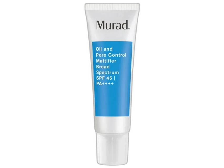 Murad Oil and Pore Control Mattifier SPF 45 in squeeze tube packaging