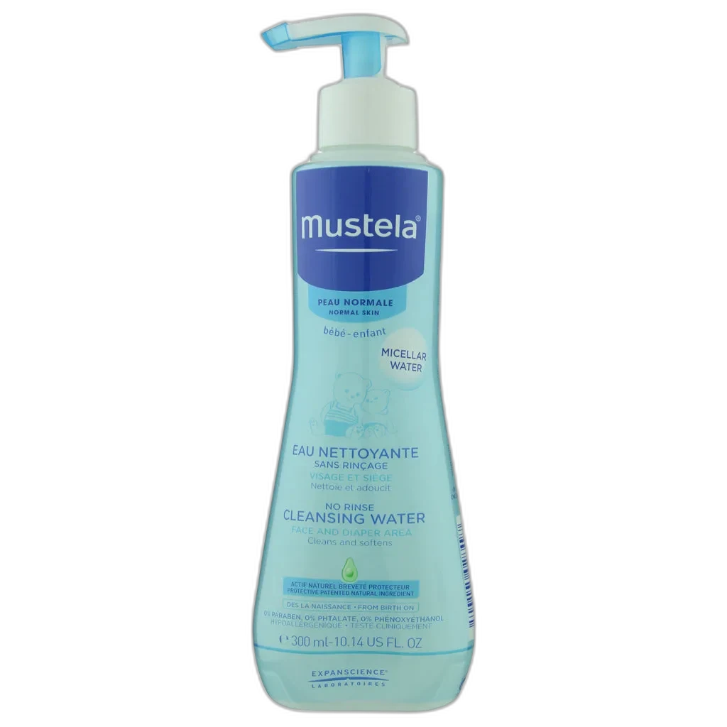 Mustela No Rinse Cleansing Water bottle, 10.14 fl oz