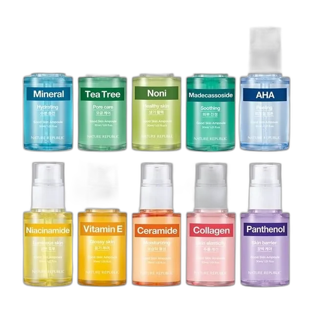 Nature Republic Good Skin Ampoule Hyaluronic Acid in a 30ml frosted glass dropper bottle