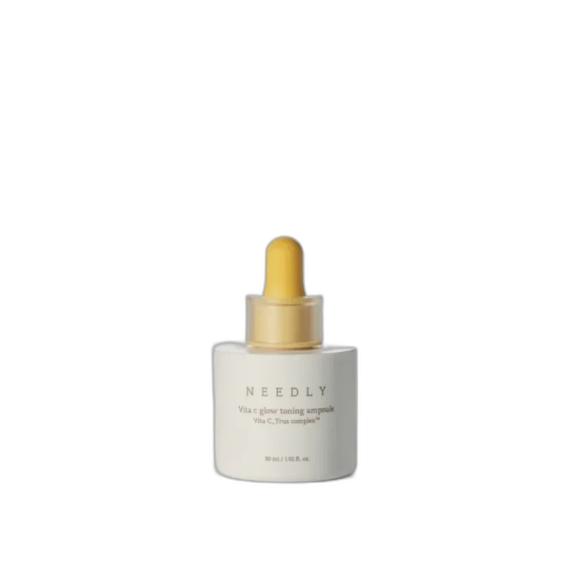 NEEDLY Real Vitamin C Serum in a 30ml glass dropper bottle with yellow accent branding