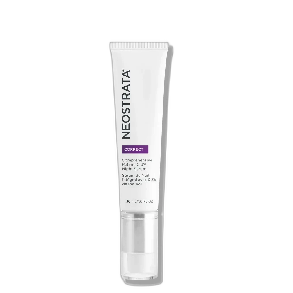 NeoStrata Correct Comprehensive Retinol 0.3% Night Serum pump bottle with purple and white packaging