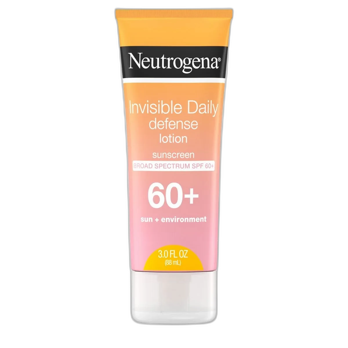 Neutrogena Invisible Daily Defense Sunscreen Lotion SPF 60+, white and blue squeeze tube