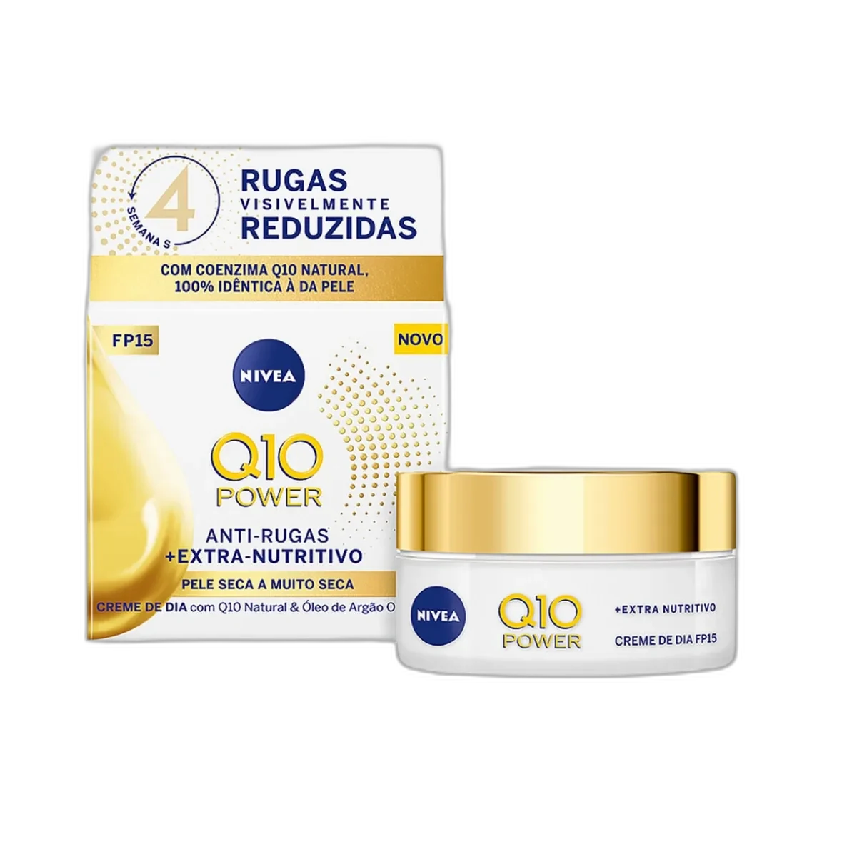 Nivea Q10 Anti-Wrinkle Power Replenishing Day Cream SPF 15 50ml deep blue jar