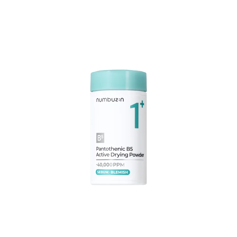 Numbuzin No. 1 Pantothenic B5 Active Drying Powder in small glass jar