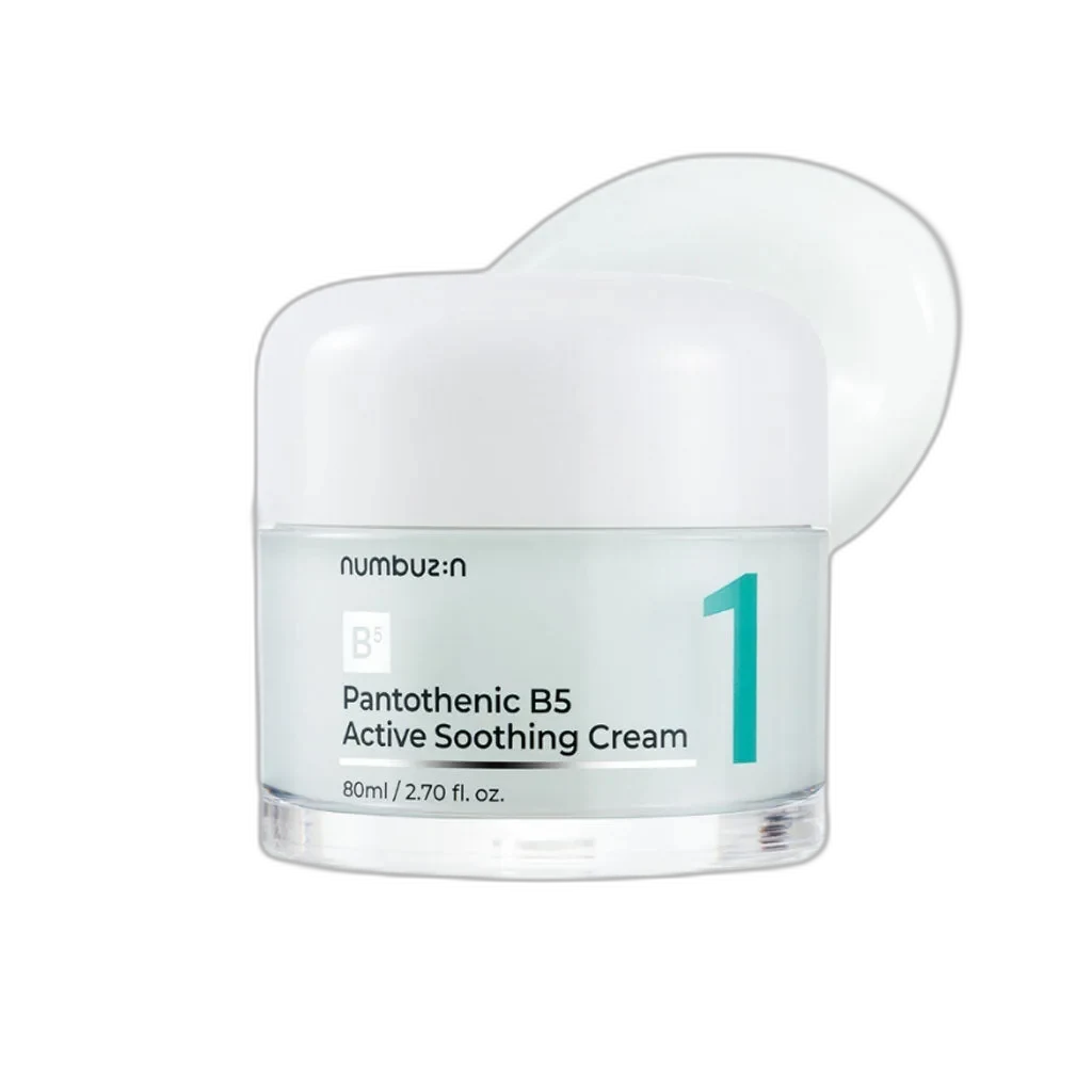 Numbuzin No. 1 Pantothenic B5 Active Soothing Cream jar with gel-cream moisturizer