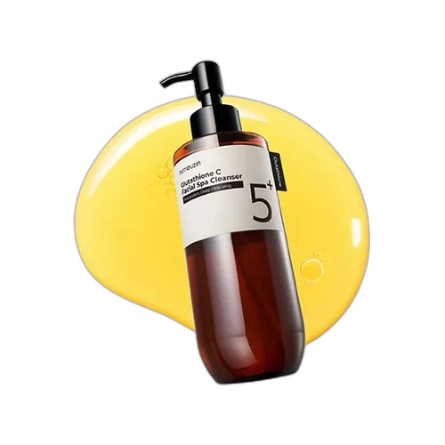 Numbuzin No. 5+ Glutathione C Facial Spa Cleanser bottle with golden cleansing oil