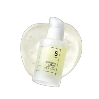 Numbuzin No. 5 Goodbye Blemish Serum 50ml pump bottle with golden-orange serum
