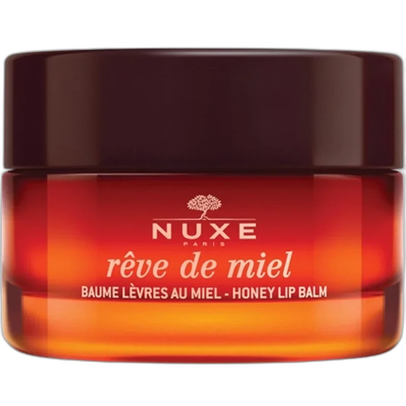 Nuxe Rêve de Miel Ultra-Comforting Lip Balm in glass jar with gold lid
