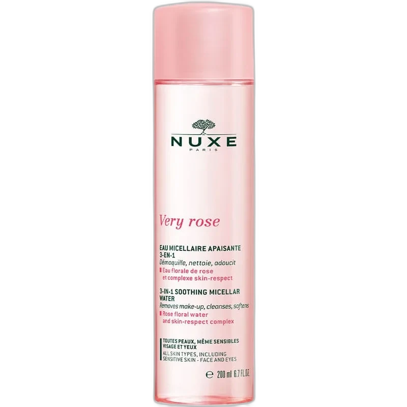Nuxe Very Rose Soothing Micellar Water 200ml bottle with rose accents