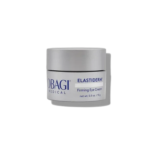 Obagi ELASTIderm Eye Cream white squeeze tube with blue and silver branding