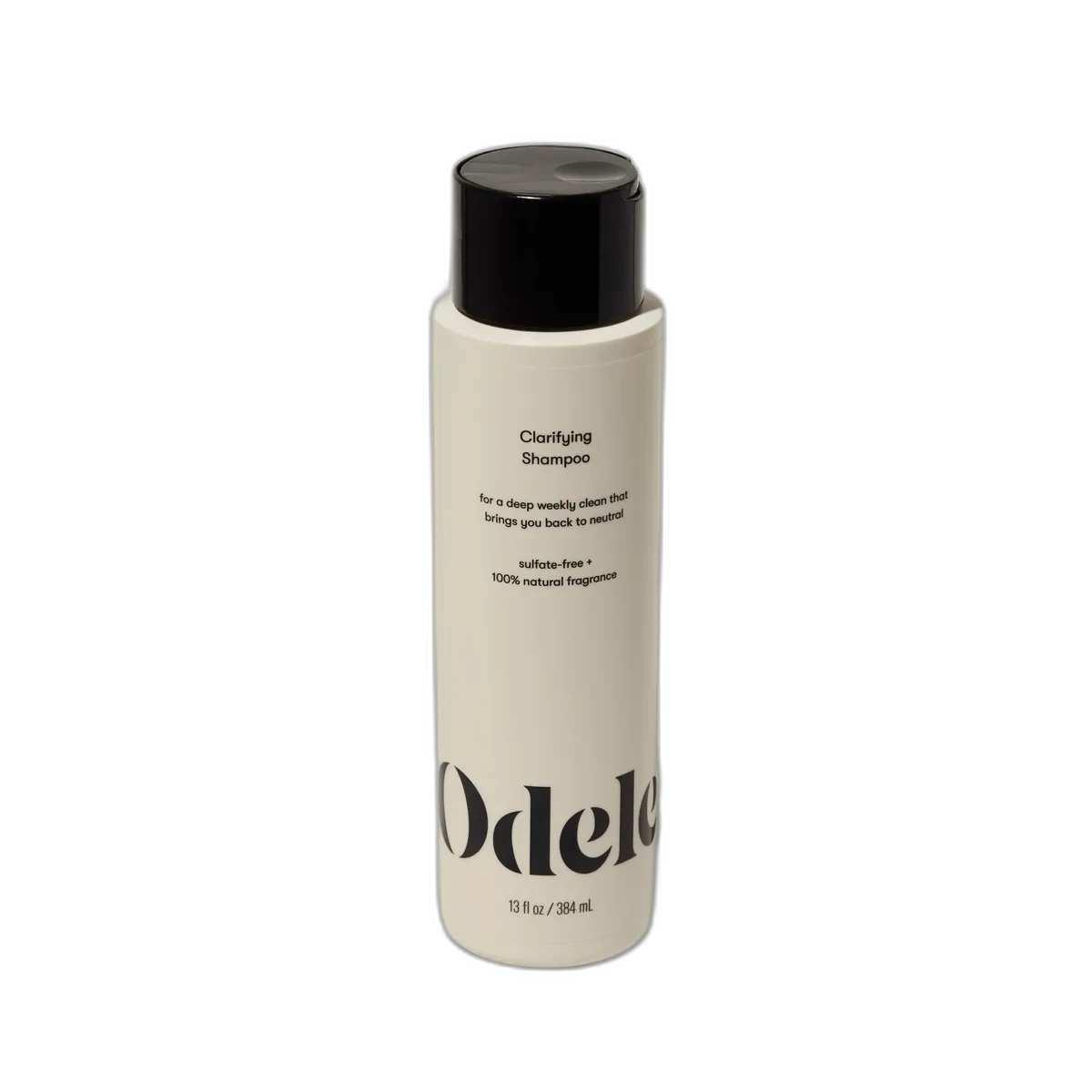 Odele Clarifying Shampoo in white minimalist bottle with pump dispenser