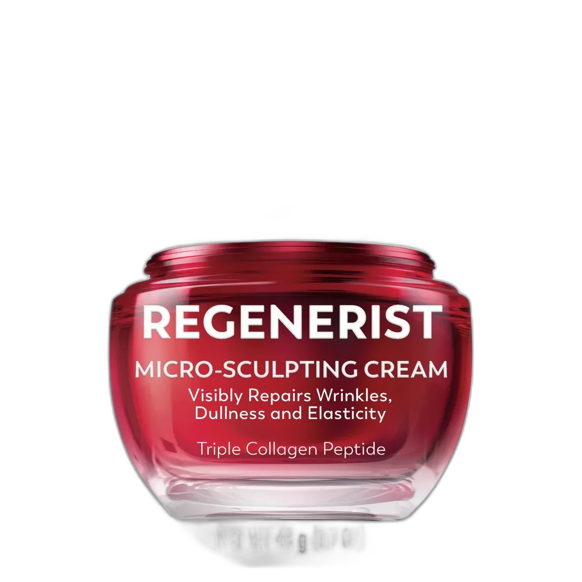 Olay Regenerist Micro-Sculpting Cream in iconic red jar with screw-top lid