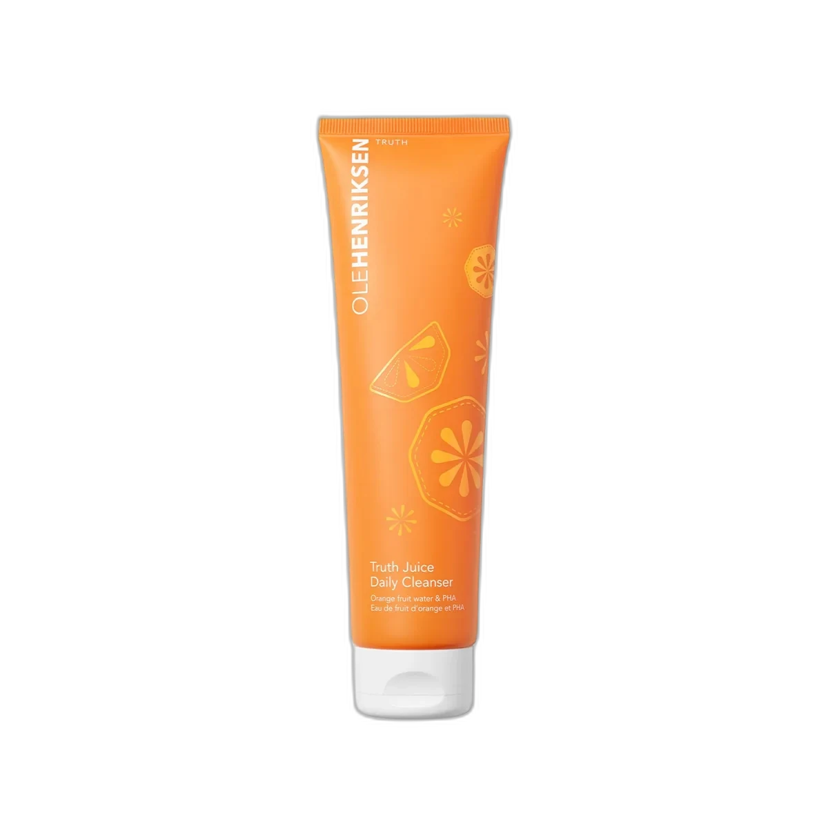 Ole Henriksen Truth Juice Daily Cleanser bright yellow squeeze tube with flip-top cap