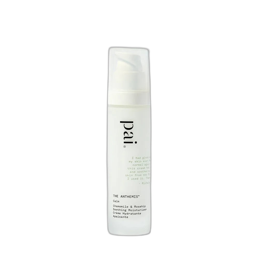 Pai Skincare Calming Day Cream (The Anthemis) in a glass jar with minimalist packaging