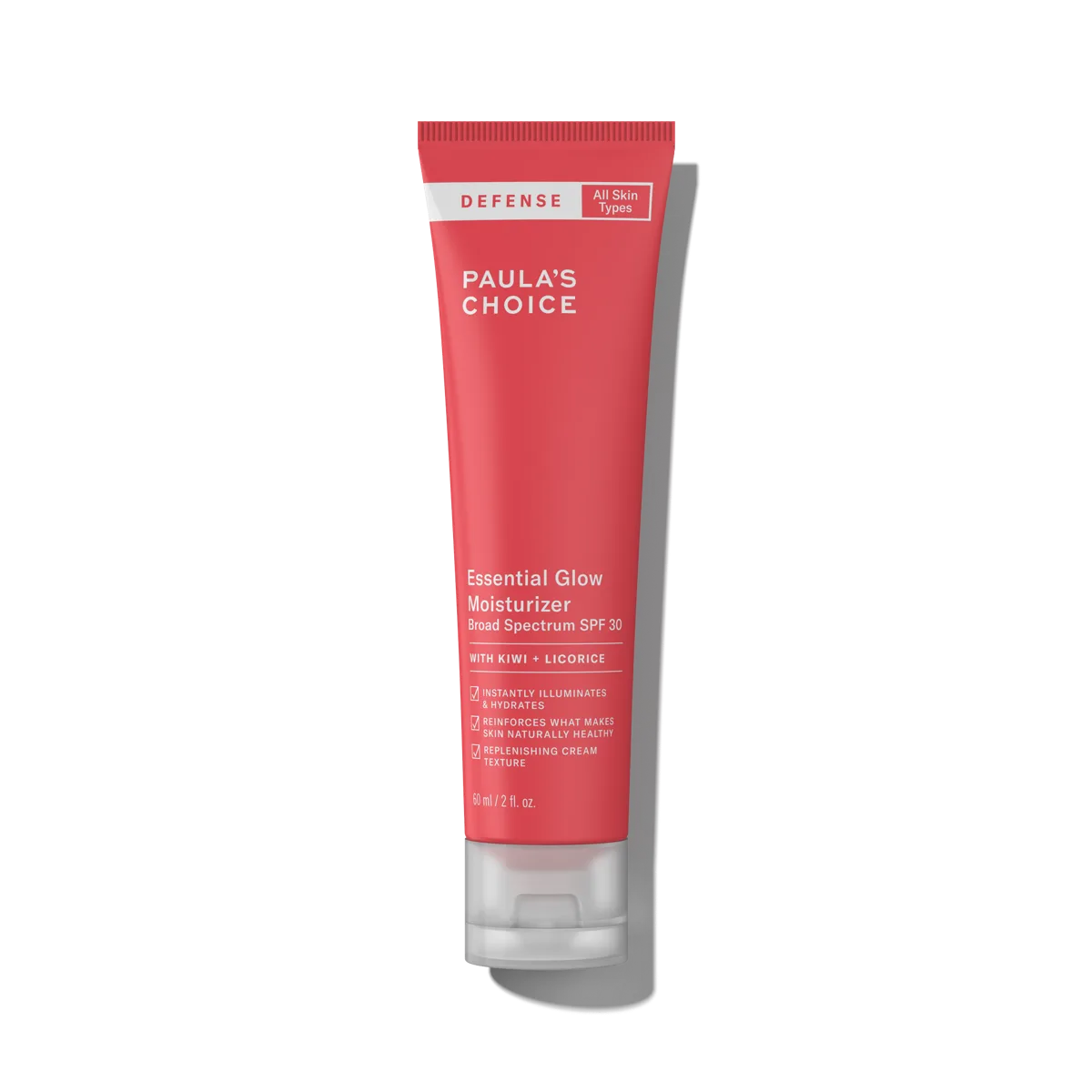 Paula's Choice Defense Essential Glow Moisturizer SPF 30 in a squeeze tube
