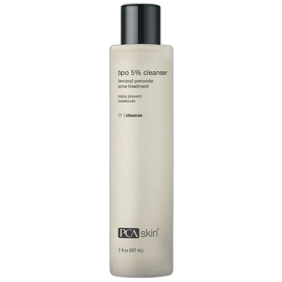 PCA Skin BPO 5% Cleanser in a white professional squeeze tube