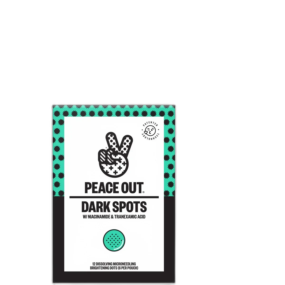 Peace Out Skincare Dark Spots Brightening Dots microneedling patch package
